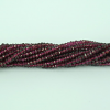 Garnet rondelle faceted beads