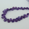 Amethyst pear faceted beads