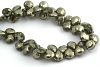 Pyrite Heart faceted beads