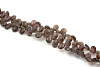 PINK GARNET PEAR FACETED BEADS