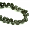 BLACK SPINEL HEART FACETED BEADS