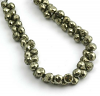 SILVER PYRITE ONION FACETED BEADS