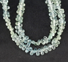 MULTI AQUA SIDE DRILL DROP FACETED BEADS