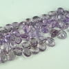 PINK AMETHYST PEAR FACETED BEADS