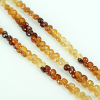 Hessonite Garnet Onion Faceted Beads