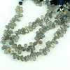 Labradorite Side Drill Drop Faceted Beads