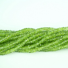 PERIDOT RONDELLE FACETED BEADS