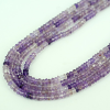 AMETHYST SHADED RONDELLE FACETED BEADS