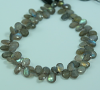 Labradorite Pear Faceted Beads