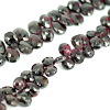 GARNET PEAR FACETED BEADS