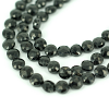 BLACK SPINEL COIN FACETED BEADS 