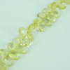 Lemon Qtz Pear Faceted Beads