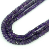 AMETHYST RONDELLE FACETED BEADS