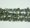 Labradorite Side Drill Drop Faceted