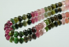 Multi Tourmaline Rondelle Faceted