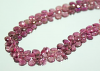 Natural Pink Tourmaline Pear Faceted Beads 5x4mm Approx