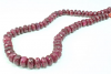 Ruby Rondelle Faceted Beads