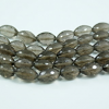 Smoky Rice Faceted Beads