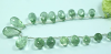 Green Amethyst Drop Faceted Beads