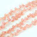 PINK PERUVIAN OPAL PEAR FACETED BEADS