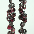 GARNET PEAR FACETED BEADS