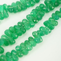 GREEN ONYX DROP FACETED BEADS