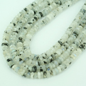 WHITE LABRADORITE RONDELLE FACETED BEADS