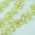 LEMON QTZ PEAR FACETED BEADS