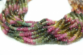 Multi Tourmaline Rondelle Faceted Beads