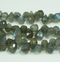 Labradorite Side Drill Drop Faceted