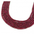 Ruby rondelle Beads 3-4 mm Plain