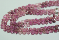 Natural Pink Tourmaline Pear Faceted Beads