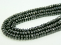 Black Spinel Rondelle Faceted Beads