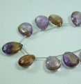 Ametrine Pear  Beads