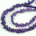 Amethyst Side Drill Drop Faceted