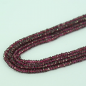 Garnet rondelle faceted beads