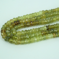 Grossular Garnet rondelle faceted beads