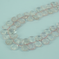 Rose Qtz pear plain beads