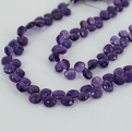 Amethyst pear faceted beads