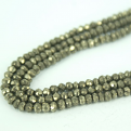 Pyrite Rondelle Faceted Beads