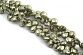 PYRITE HEART FACETED BEADS