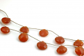 CARNELIAN PEAR FACETED BEADS