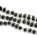 BLACK SPINAL DROP FACETED BEADS