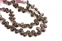 PINK GARNET PEAR FACETED BEADS