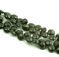 BLACK SPINEL HEART FACETED BEADS