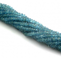 DARK BLUE APATITE RONDELLE FACETED BEADS