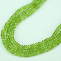 PERIDOT RONDELLE FACETED BEADS