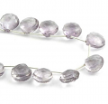 PINK AMETHYST HEART FACETED BEADS