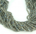 LABRODITE RONDELLE 3-4 MM FACETED BEADS