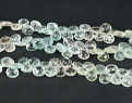 AQUAMARINE HEART FACETED BEADS